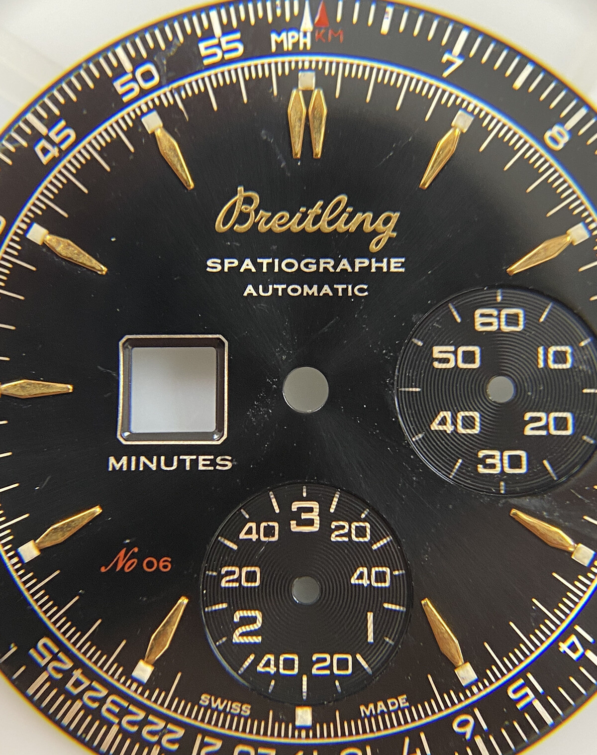 Original Breitling Montbrillant Navitimer Spatiographe H36030 Black/Gold Dial