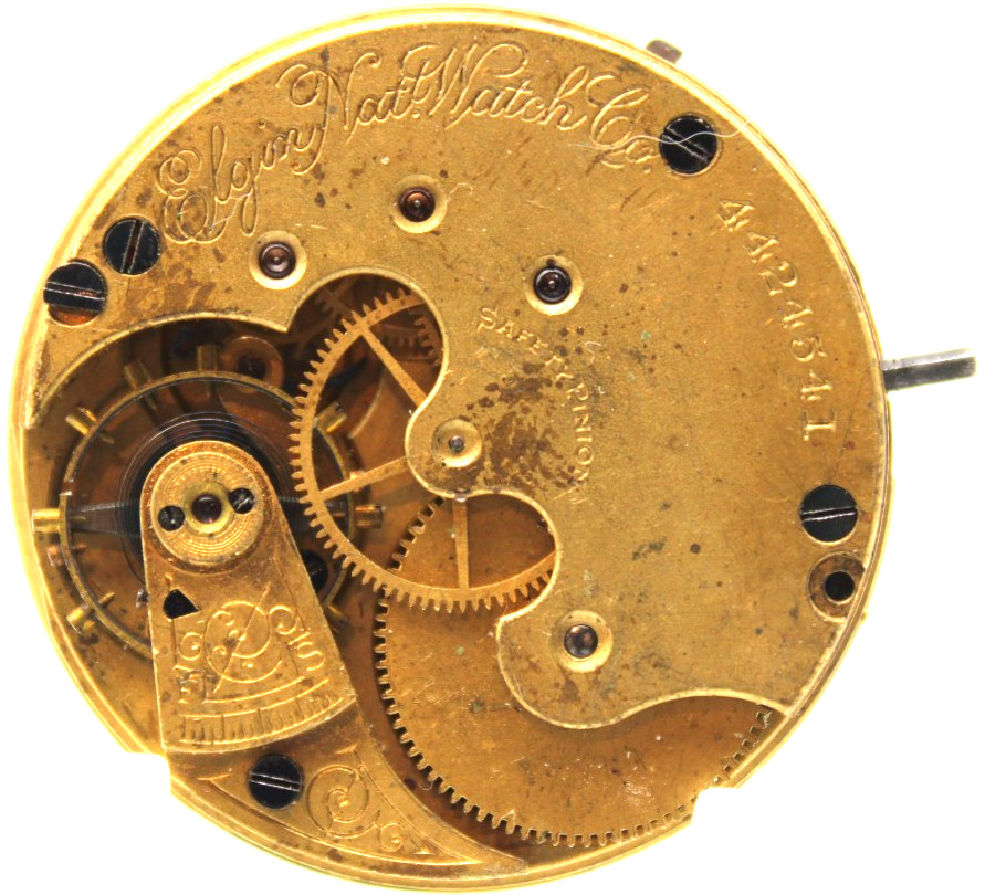 1891 ELGIN POCKET WATCH MOVEMENT 4424541 GRADE: 94 6s 11j (PT)