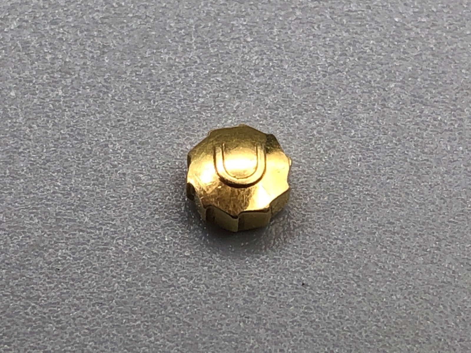 VINTAGE NOS 60S 70S UNIVERSAL GENEVE BUZZSAW GOLD PLATED WATCH CROWN 4.2MM /1MM