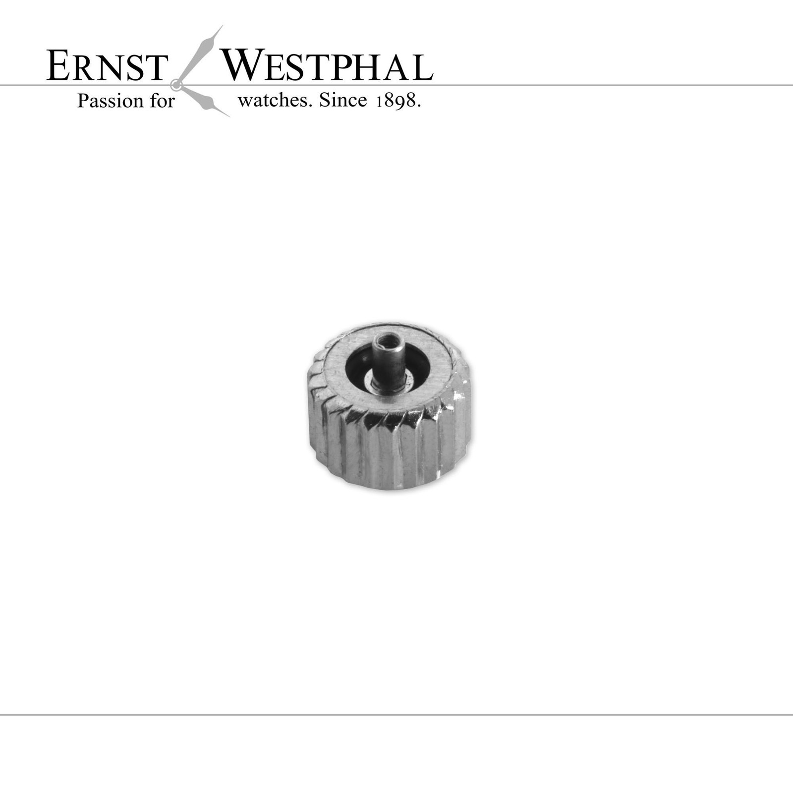 Original Omega crown 6.40 x 5.05 mm, steel – 42062ST non-screw version