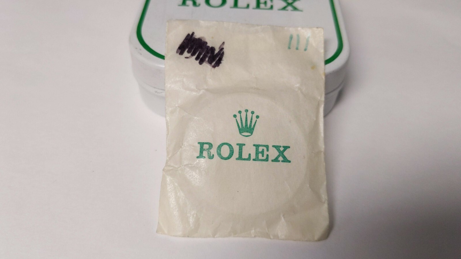 Genuine Rolex 25 111 date window Crystal acrylic 29.4mm open with tags, low/no d