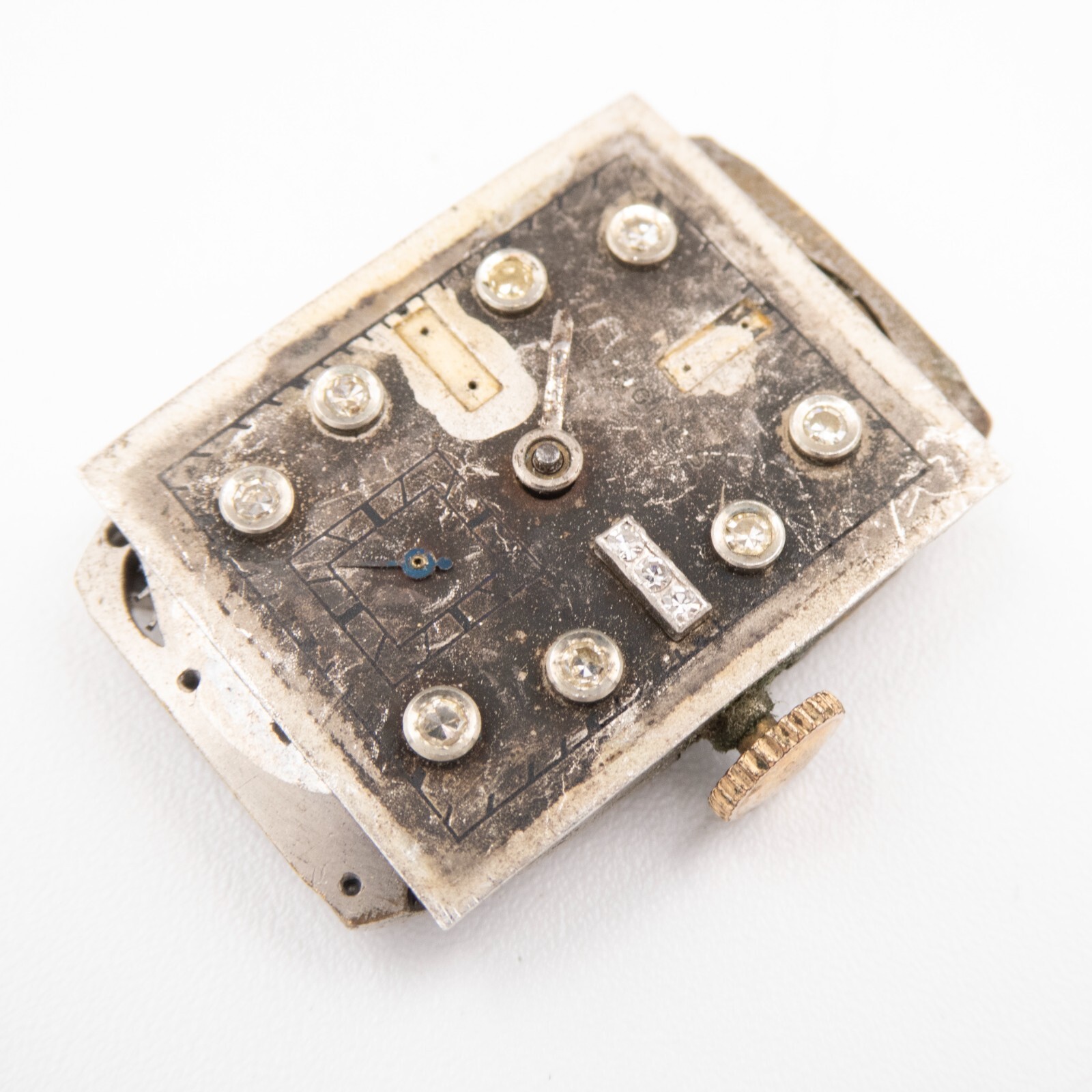 Vintage Longines Caliber 9L 17-Jewel Wristwatch Movement, Diamond Dial