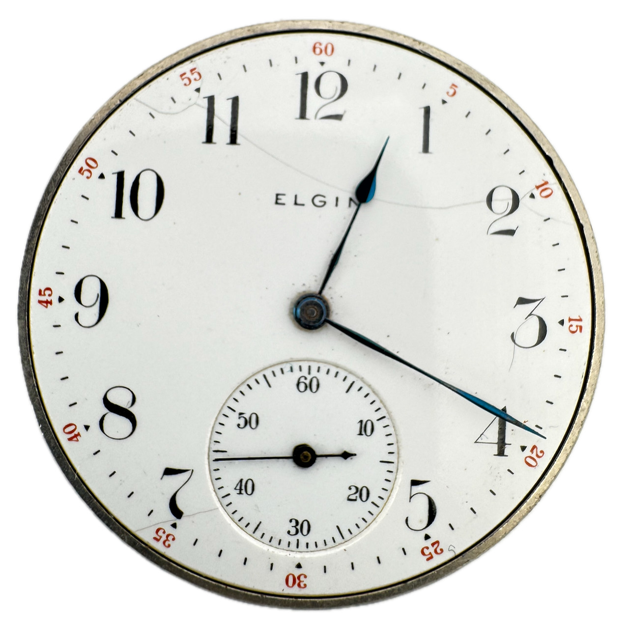 Antique 12s 1907 Elgin 17j Mechanical Open Face Pocket Watch Movement 345 USA