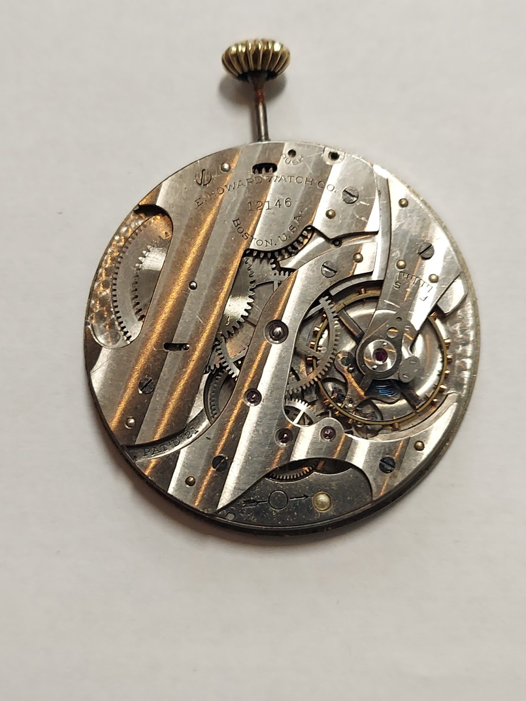 Howard Pocket Watch Movement Usa Manual Mens