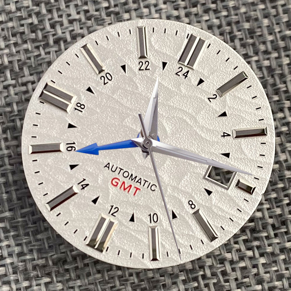 33.5mm Sky Blue White Black Watch Dial Hand fit NH34A NH34 GMT Accessories Parts