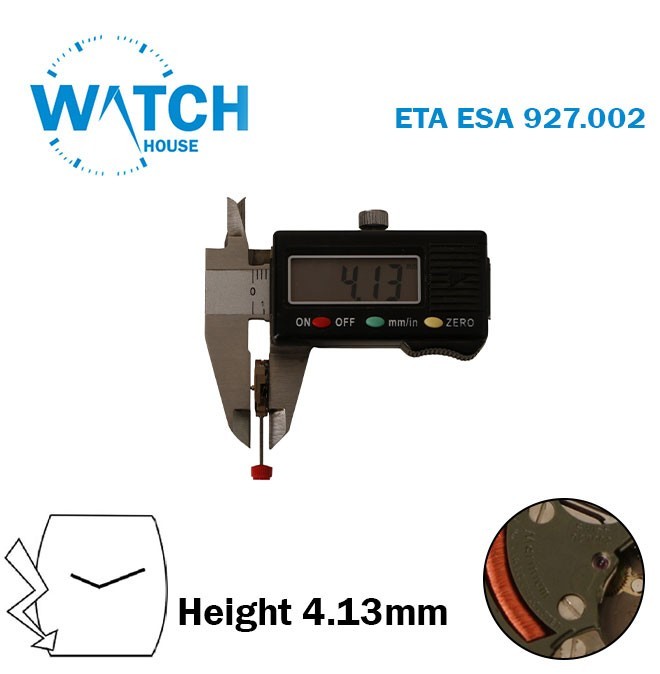 ETA/ ESA 927.002 Swiss Quartz Movement, 2 Hands, Without Disk, H:4.13mm,6 Jewels