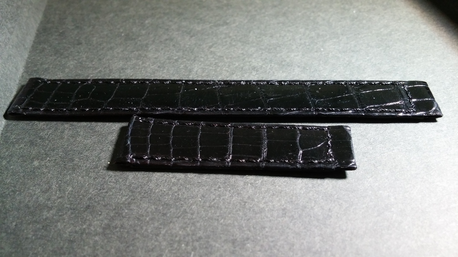 Original Must de Cartier band 13.5mm x 12.5mm diplomat Genuine Crocodile SHORT