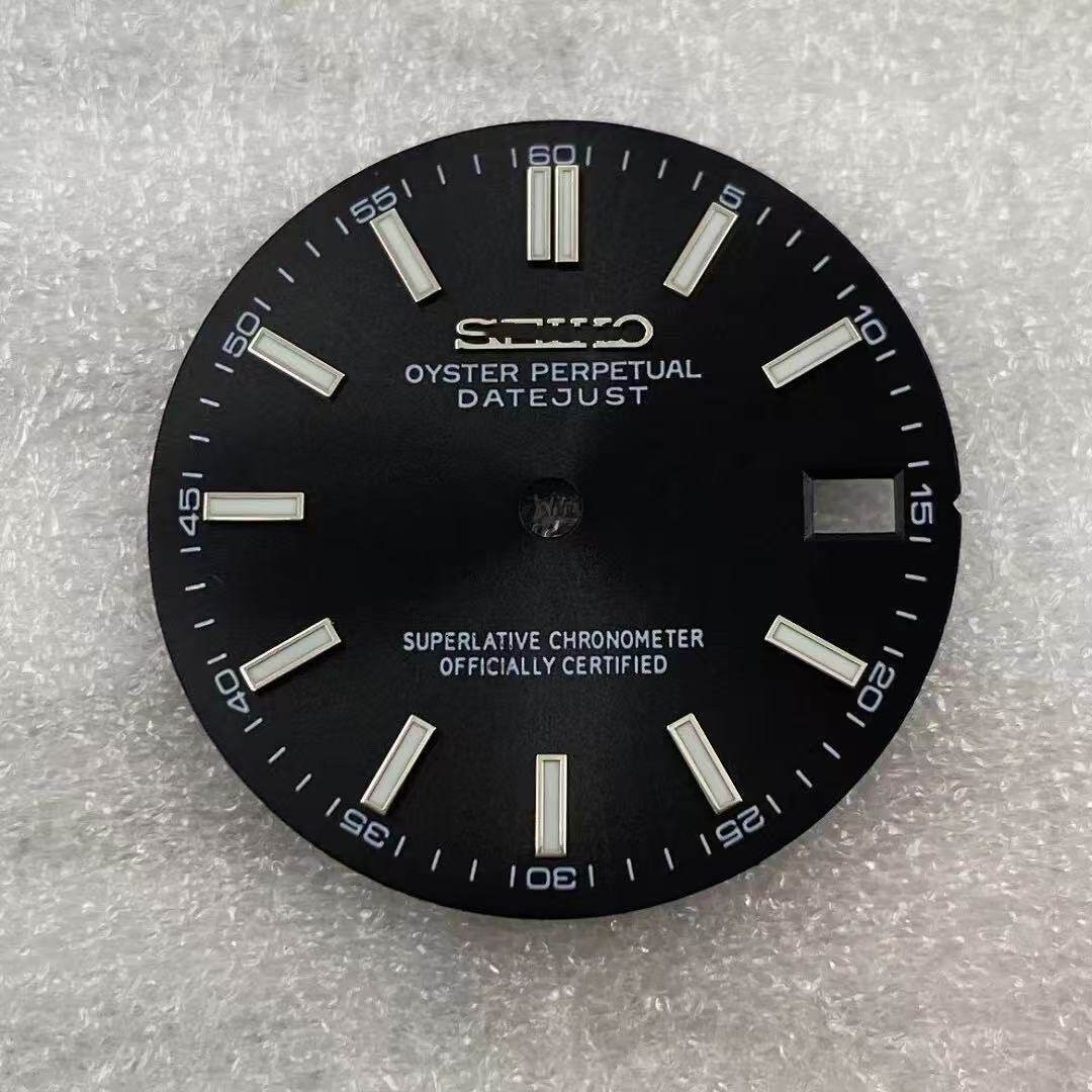 28.5mm Sun Pattern Watch Dial Blue Green Lume for Nh35 Nh36 Movement Accessories
