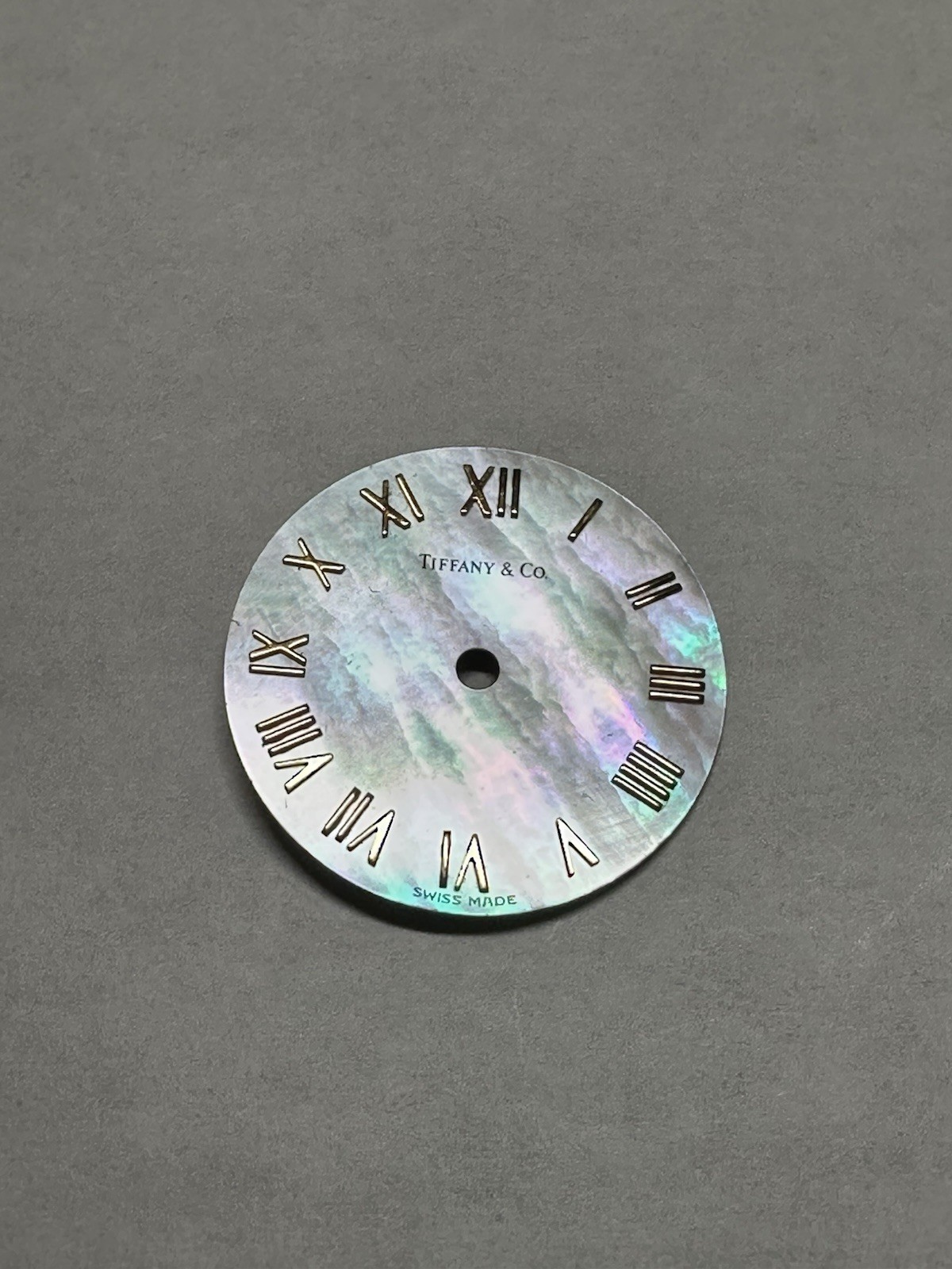 Tiffany & Co 17mm Mother Of Pearl Watch Dial w/ Gold Roman Numerals