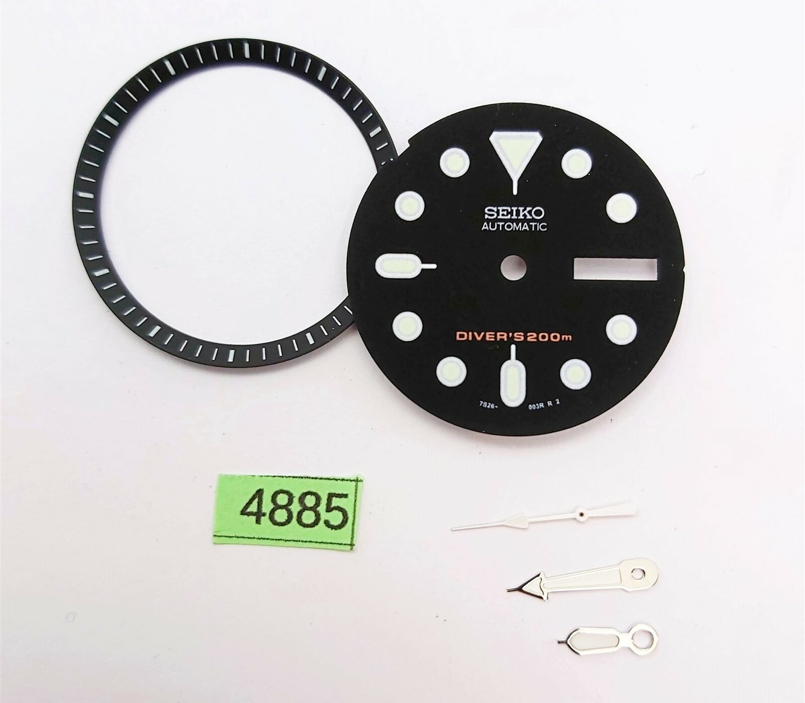 NEW SEIKO BLACK DIAL HANDS MINUTE TRACK SET SEIKO 7S26 0030 SKX013 WATCH BVT4885