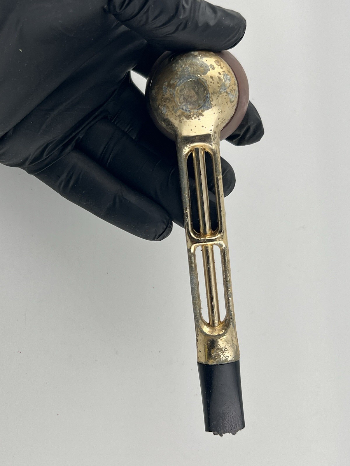 Vintage Briar Tobacco Pipe Gold Tone Stem Repair Project Parts