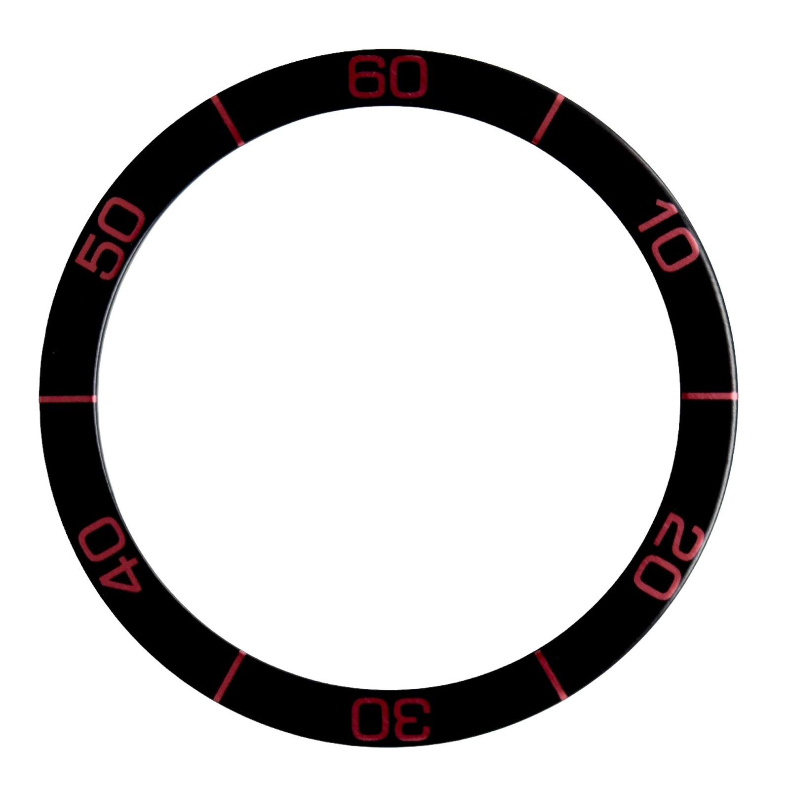 SKX007/SRPD Flat Bezel Insert – Black/Silver/Red Diablo – CT6132