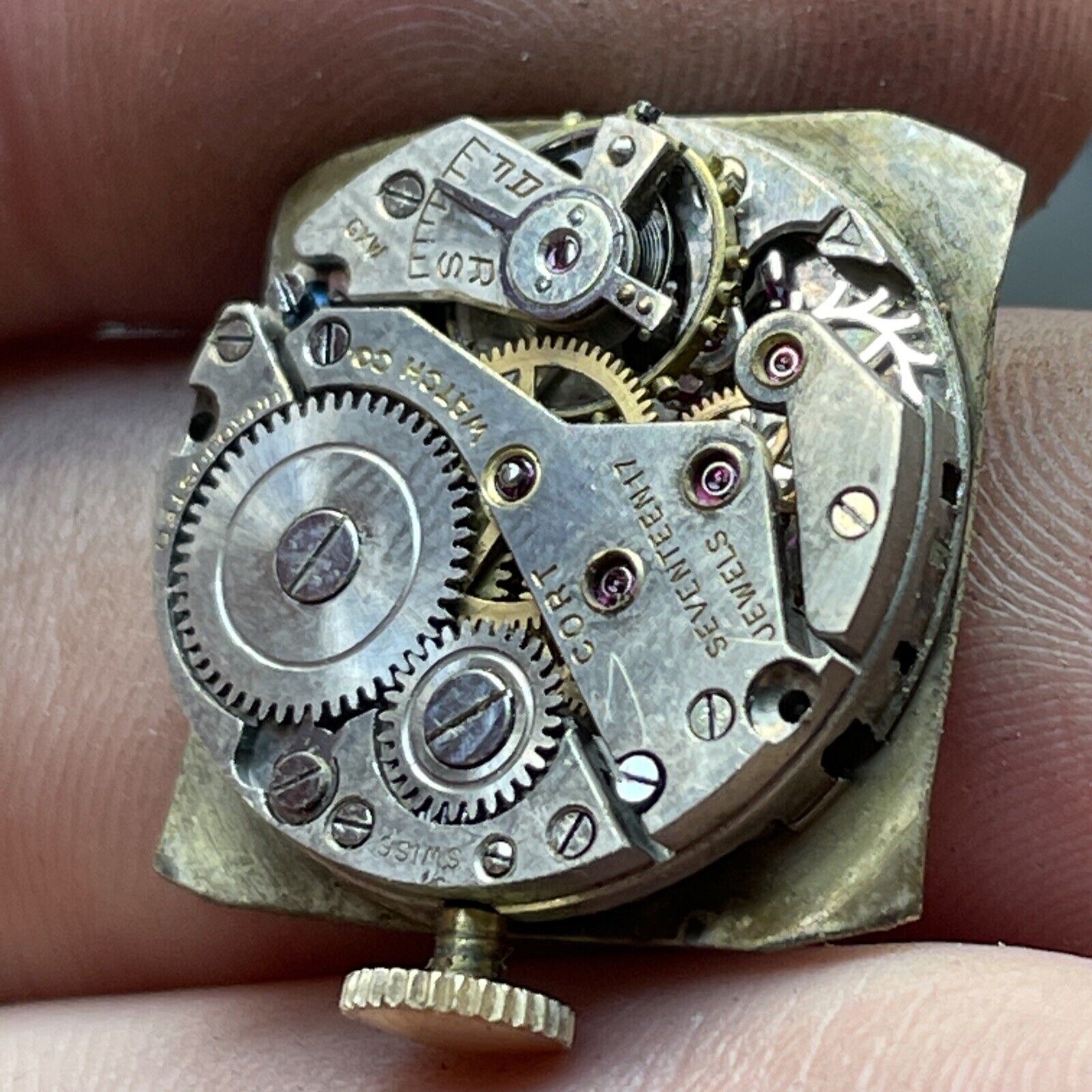 Vintage Cort Watch Co. Swiss Seventeen Jewel Face And Movement