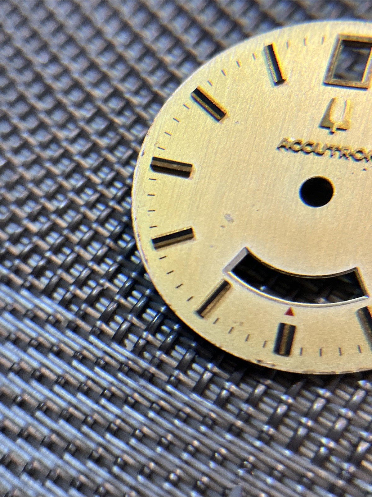 Vtg Bulova Accutron Watch Dial Date Windows Used 1960-1970