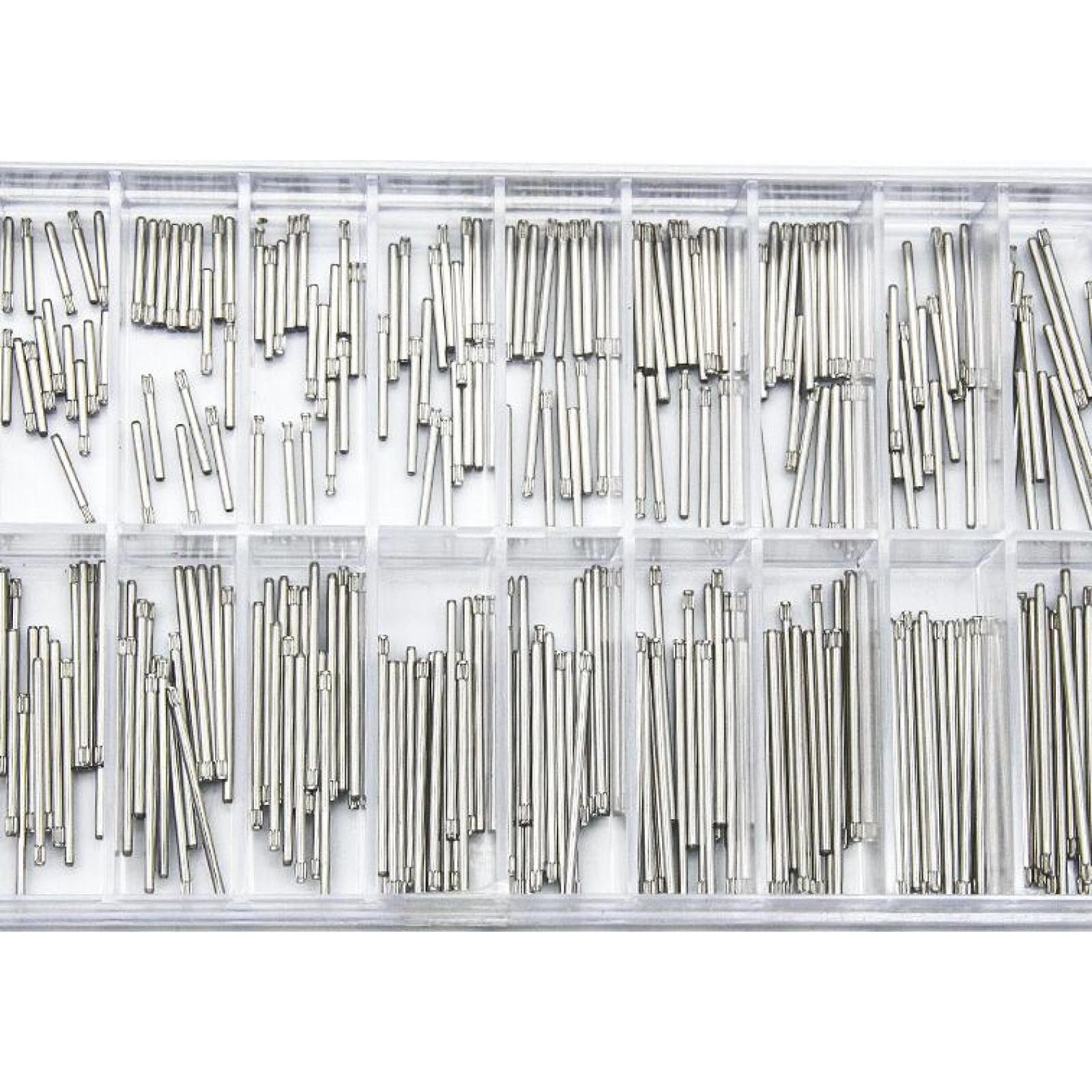 300Pcs 1.2mm 8-27mm Stainless Steel Knurled Watch Band Bracelet Link Pin C