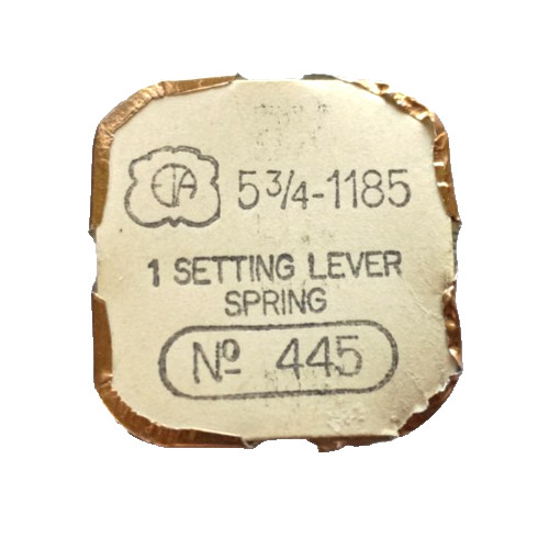 ETA 1185 Setting Lever Spring Set Bridge watch part 445/196 Benrus BL Eterna1187