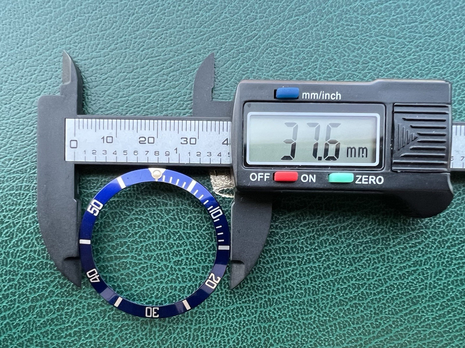 Genuine Rolex Submariner 16803 16613 16808 1Blue Silver Watch Bezel Insert #1454