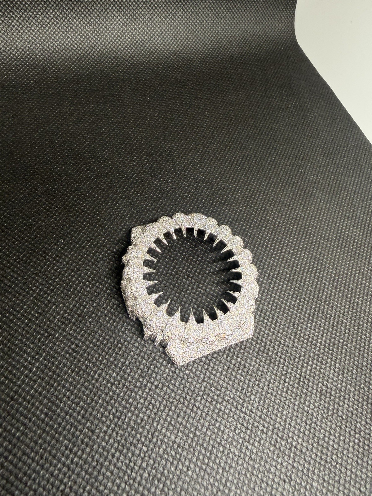 VVS Moissanite Iced Bezel For Casio G Shock GA-2100 Silver Spike Bust Down