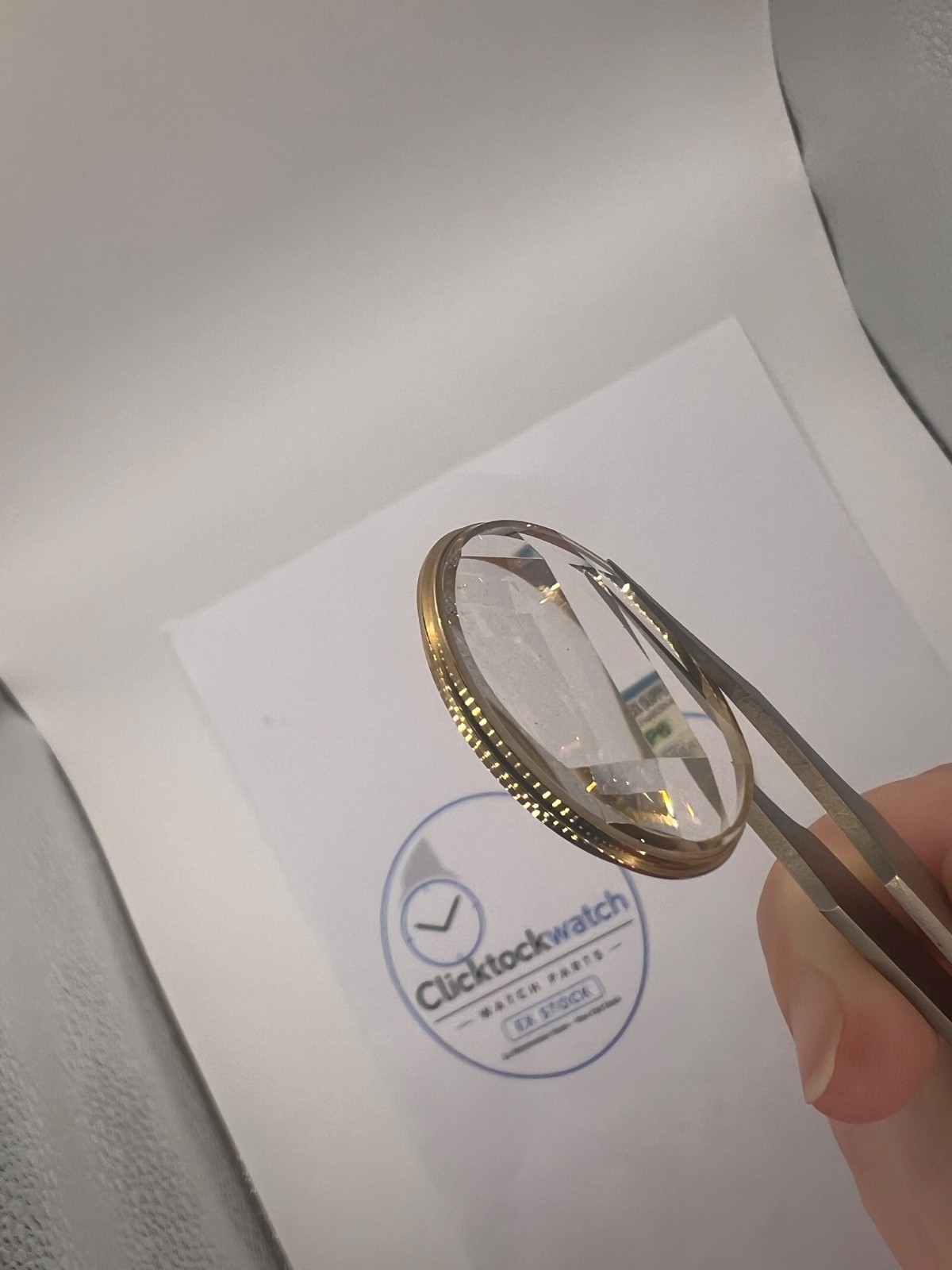 Genuine Seiko 285V45GCCF Faceted Crystal Fits 5216-6010 Lord Matic NOS