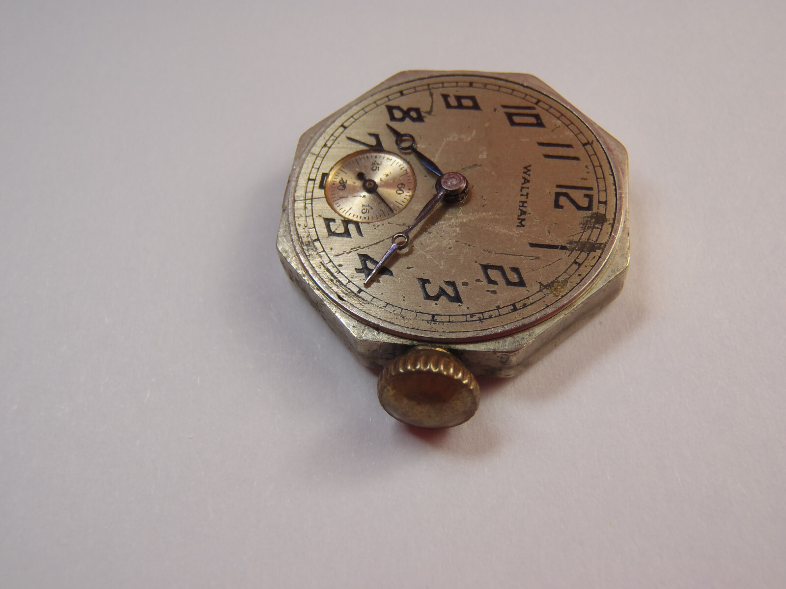 WALTHAM 24 539346 MOVEMENT WIND-UP 27.2 mm X 22.7mm SOLD 4 PARTS