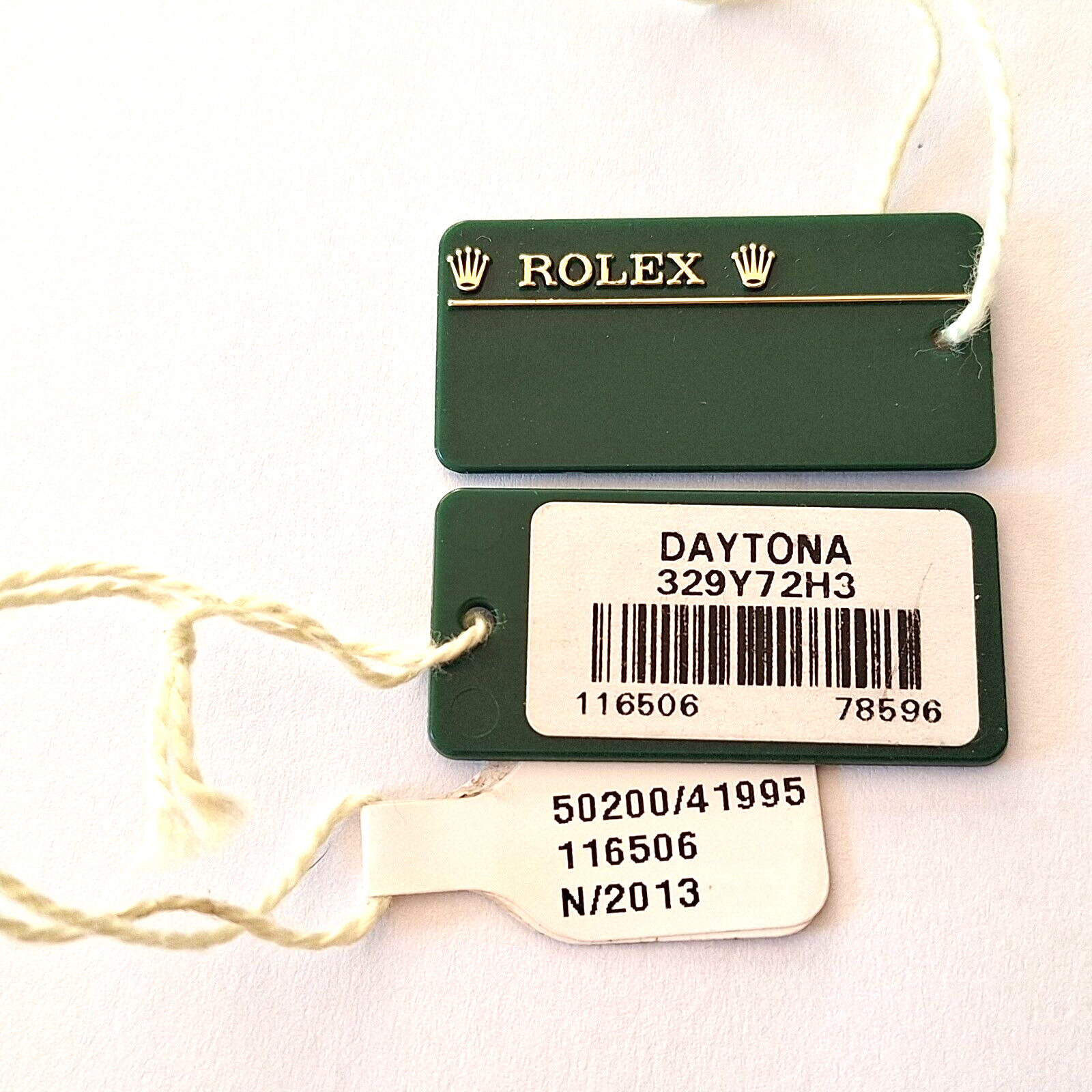 ROLEX DAYTONA 116506 swing tag (choice of dates)