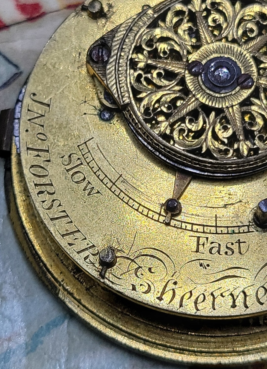 Antique Fusee 48mm Pocket Watch Movement JN Forster Sheerness Odd Mechanism