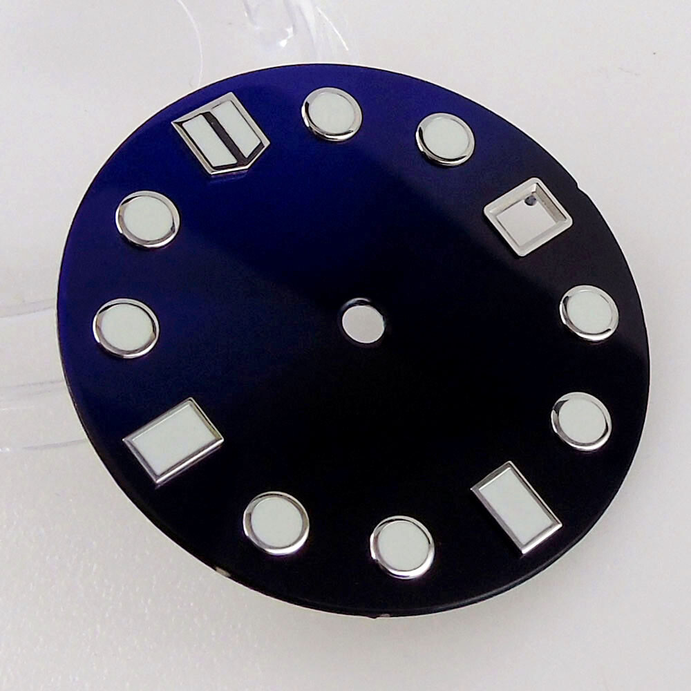 28.5mm Black White Green Watch Dial For NH35A NH36A 3 3.8 4.1 o’clock Crown