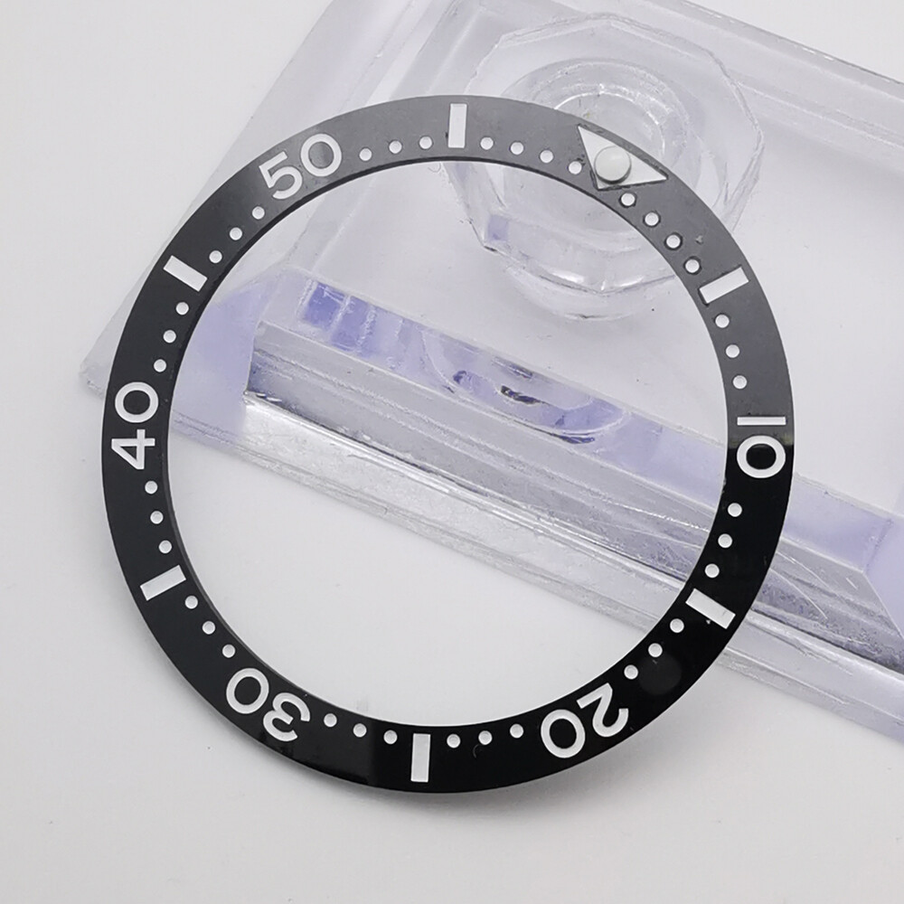 34mm*27.25mm flat ceramic watch bezel insert fit Corgeut 36mm automatic case