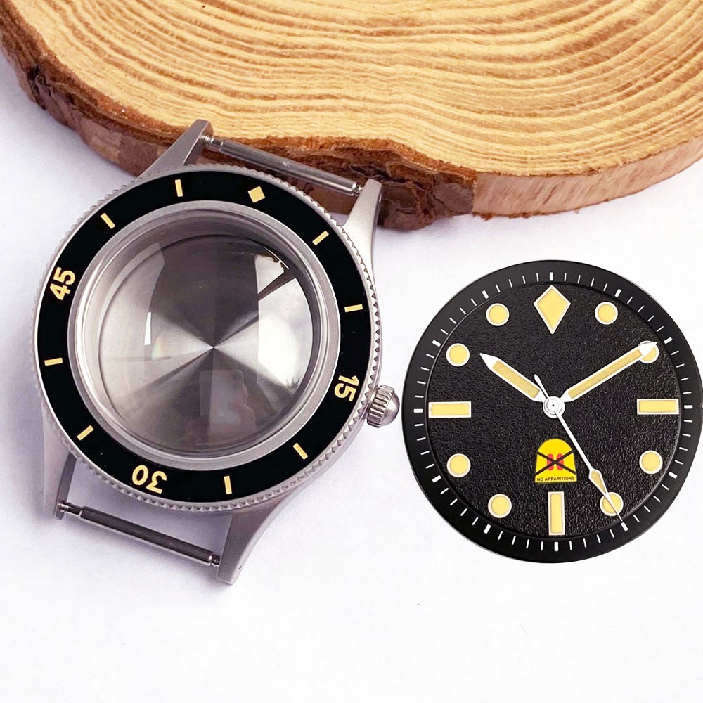 200M Dive Case For 50 FATHOMS Watch Bubble Sapphire Sandblasted fit NH35 NH36