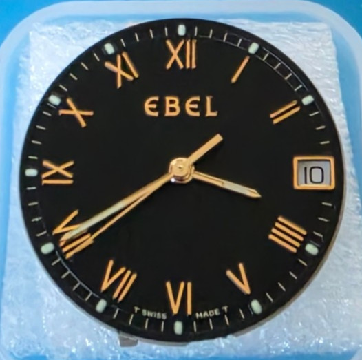 MEN’S QUARTZ EBEL WRIST WATCH MOVEMENT CAL. 187-2 KEEPING TIME NICE BLACK DIAL!