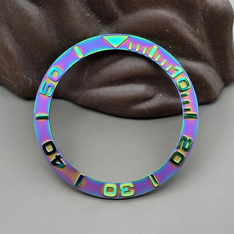 38mm Matte Curved Ceramic Bezel Insert Ring For NH35 NH36 Watch Case Mod