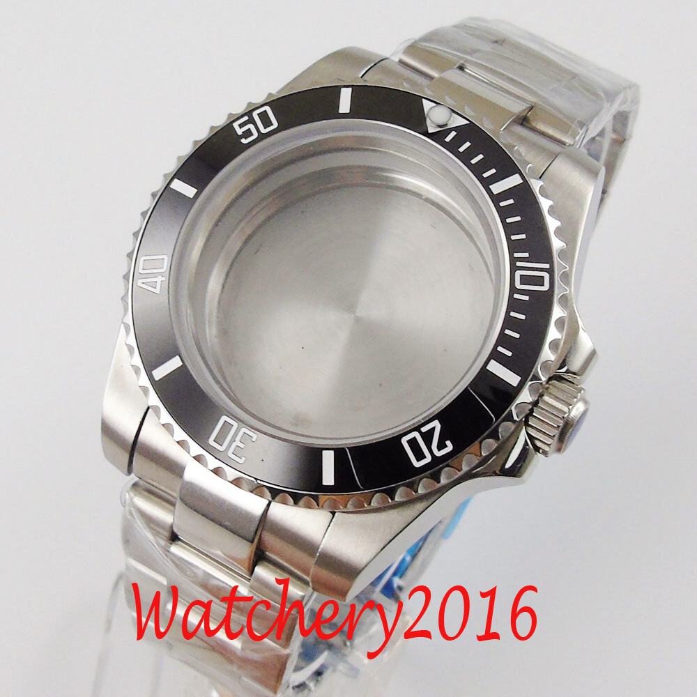 40mm Watch Case Fit Miyota 8215 NH35 ETA2824 PT5000 DG2813 3804 Sapphire Glass