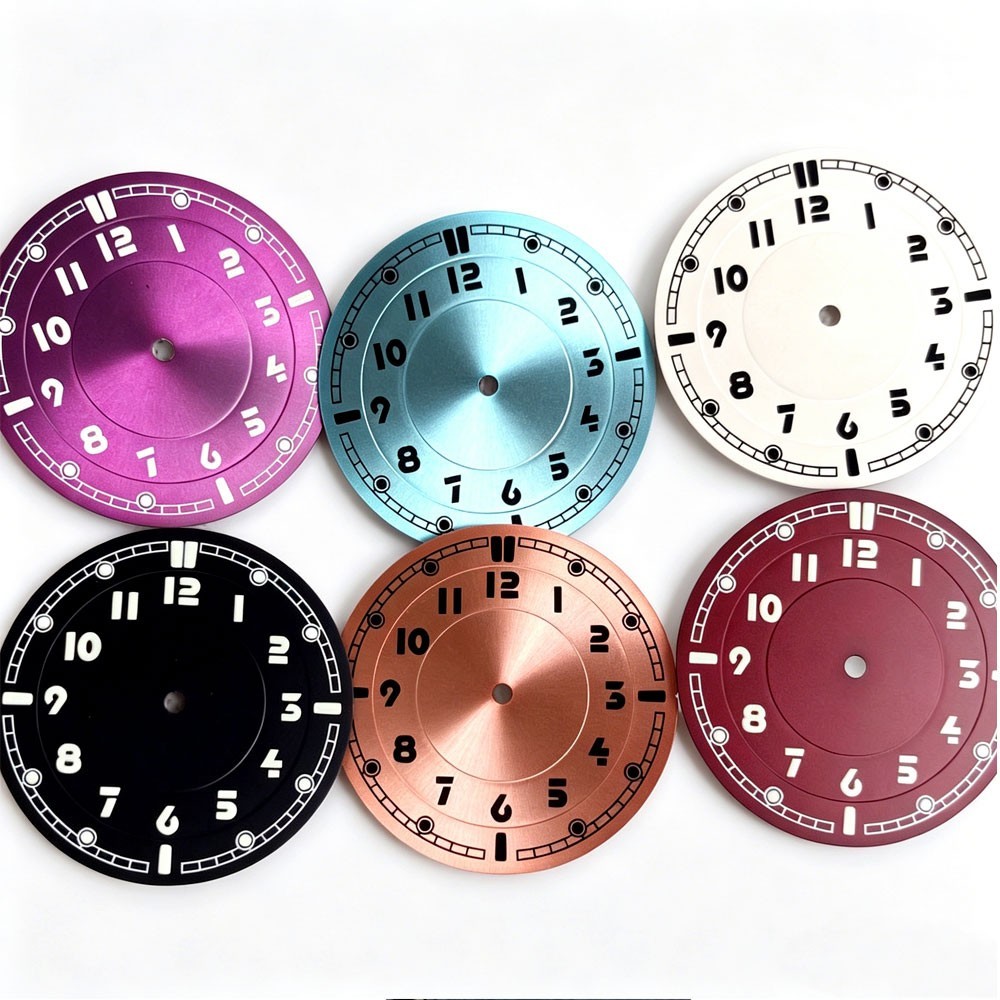33.5mm Pilot Watch Dial & Hands Arabic Numerals Fit NH35 NH38 Miyota8215 PT5000