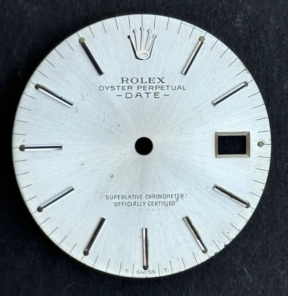 Vintage Rolex Oyster Perpertual Date Watch Dial For 34mm Case 1500 1501 1503