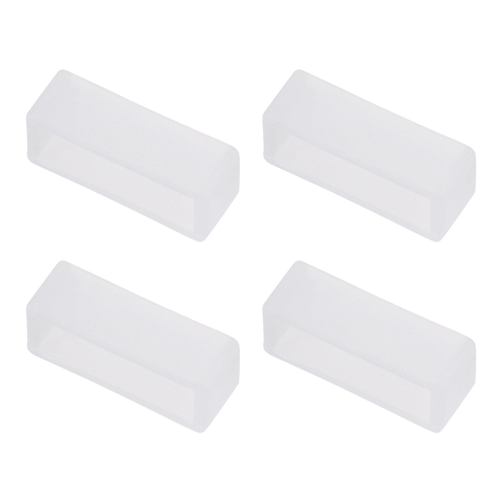 Watch Band Strap Loops Silicone for 19mm Width Watch Band, Transparent 4 Pcs