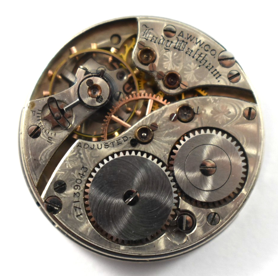 Vintage Waltham Lady Waltham 0s 16J Hunting Pocket Watch Movement lot.wf