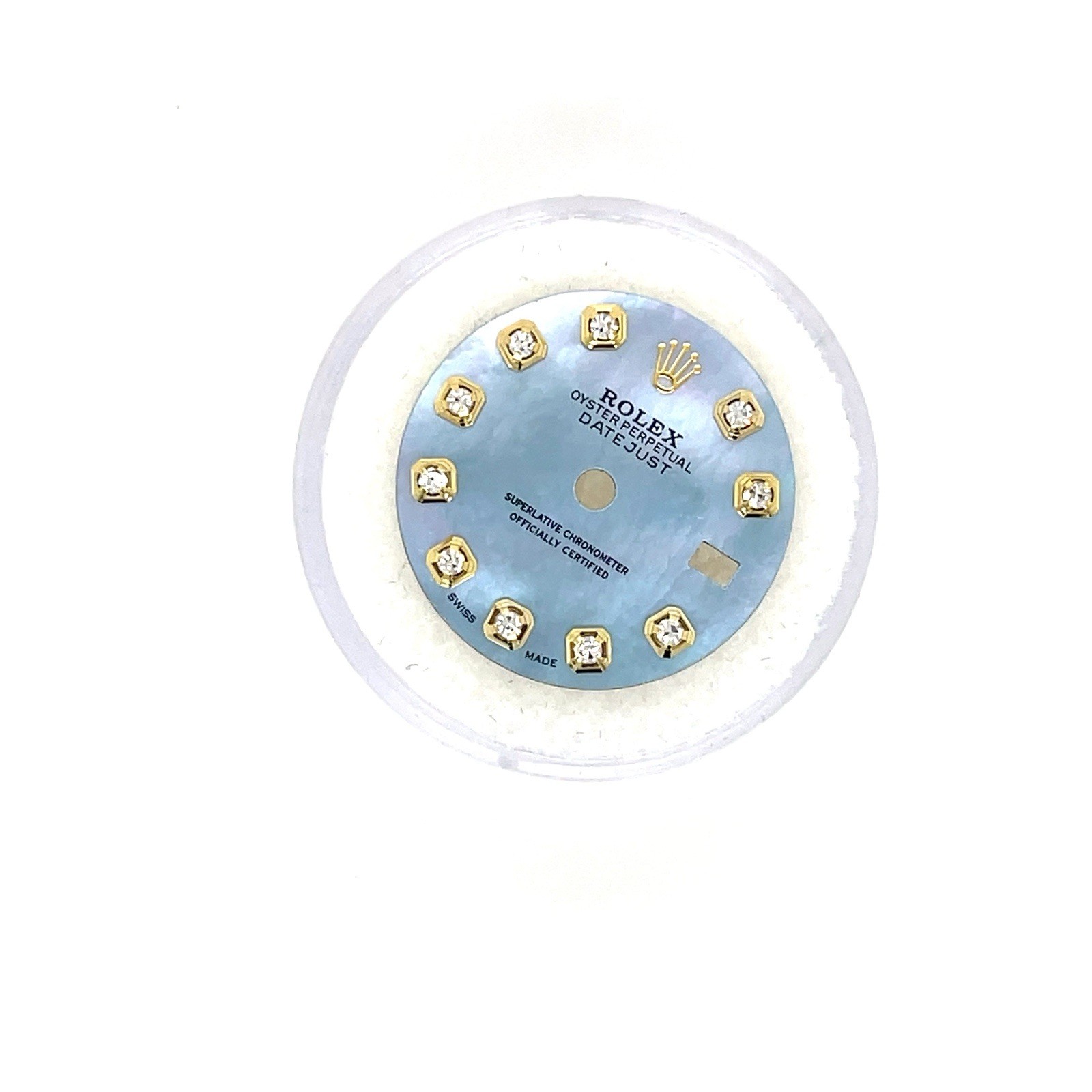 Rolex 26mm Custom Blue mother of pearl Dial Natural Diamond for Date Just/Date