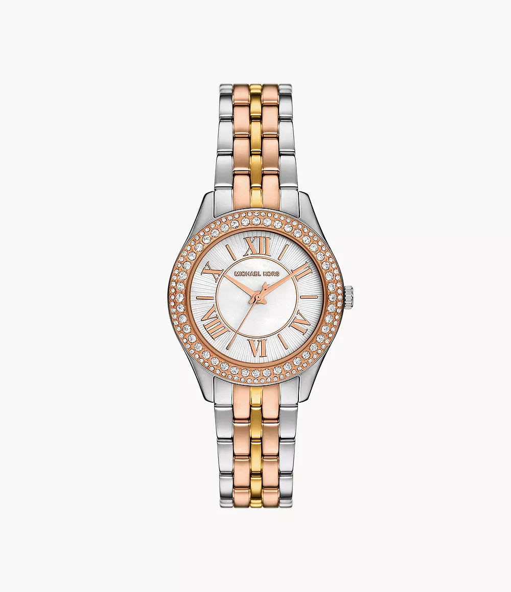 Michael Kors Rose Gold Silver 14mm Link & Pin Bar For Harlowe Bracelet Watch