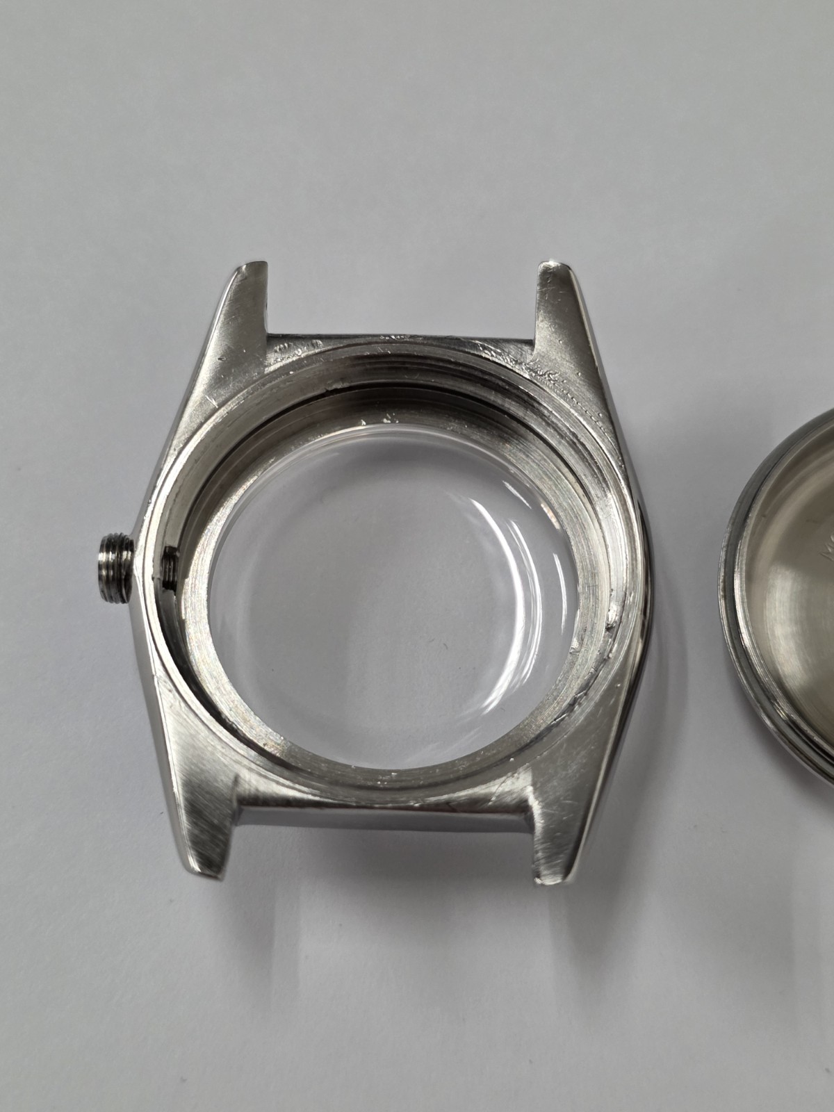 ROLEX 2940 BUBBLE BACK AUTO WATCH CASE COMPLETE 32 MM (100% GENUINE & V.GOOD)