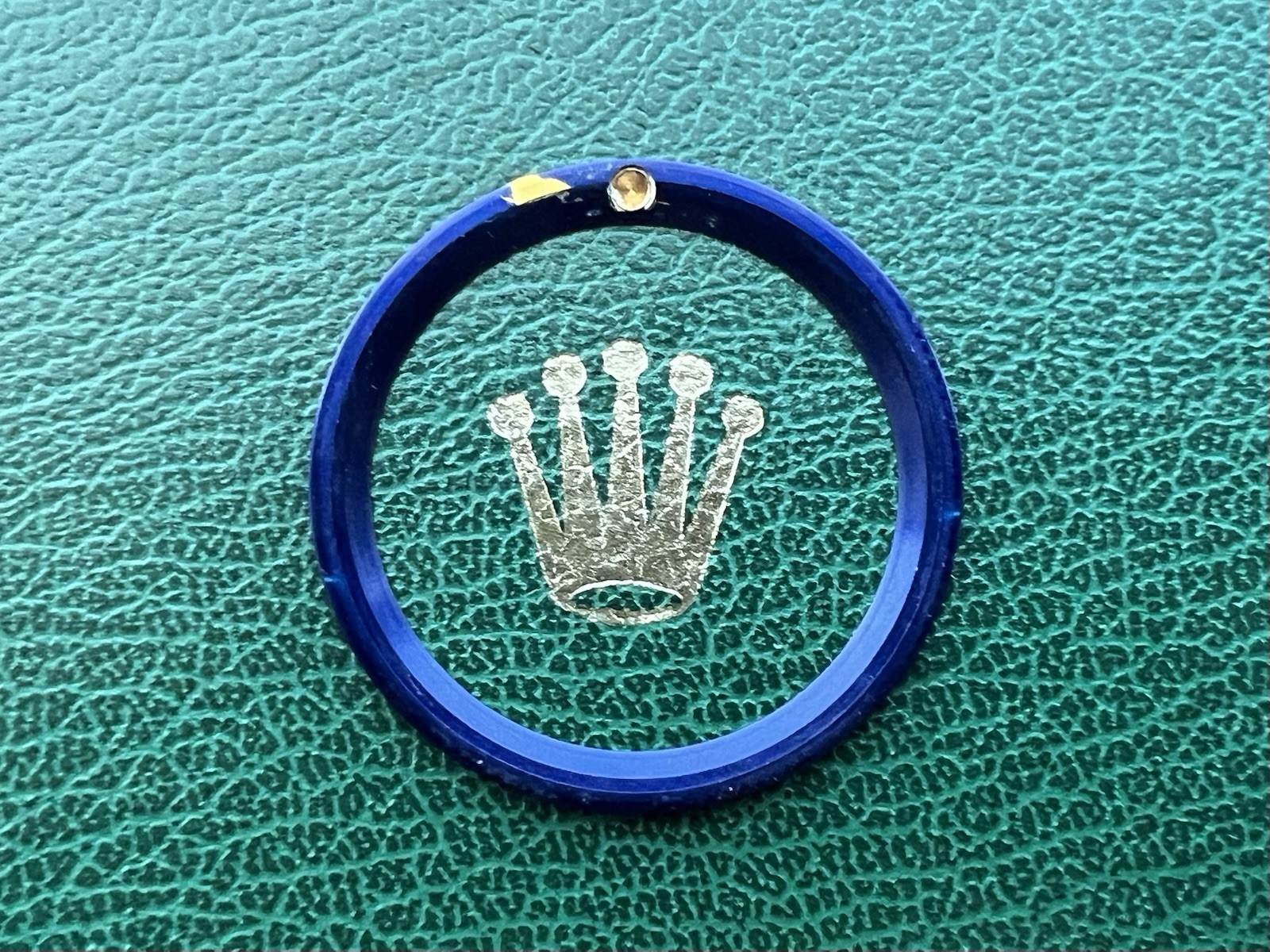 Genuine Rolex Submariner 16803 16613 16808 1Blue Silver Watch Bezel Insert #1454