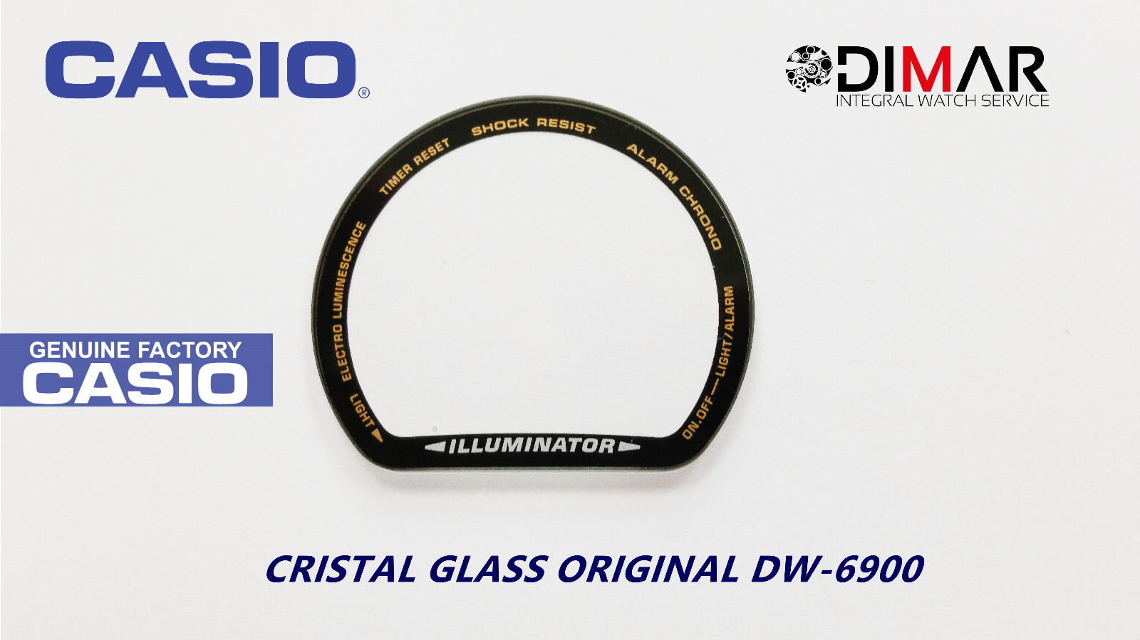 VINTAGE GLASS CASIO DW-6900 NOS