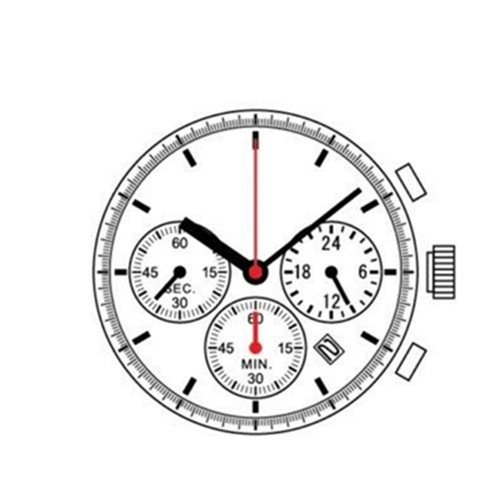 Date At 4:30 Quartz Watch Movement 3 Hands For Hattori /S. Epson VS75A/VS75B D