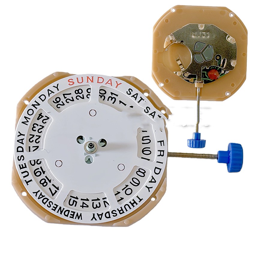 HJ31 Top Calendar Movement Day (12 o’clock) & Date (3 o’clock) Sweep Second Hand