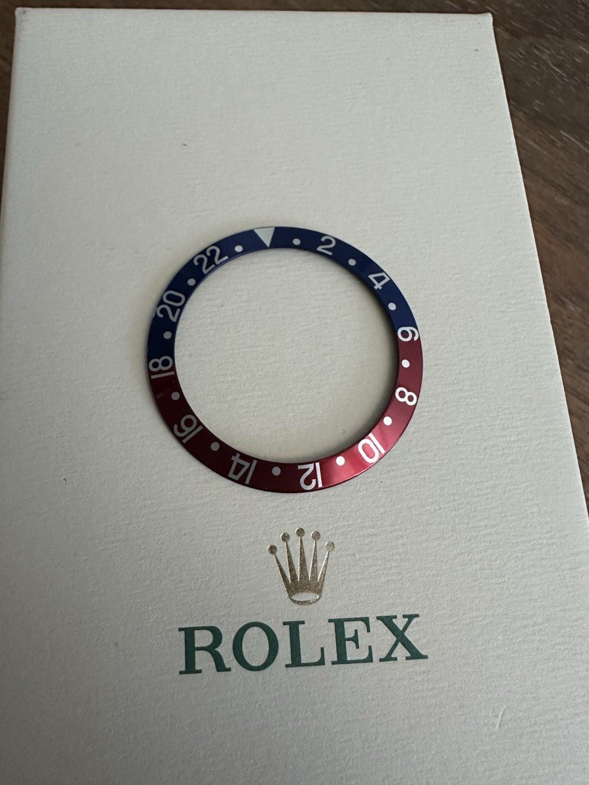Genuine Rolex GMT-MASTER 1675 16750 Bezel Insert Red/Blue Pepsi No Fading