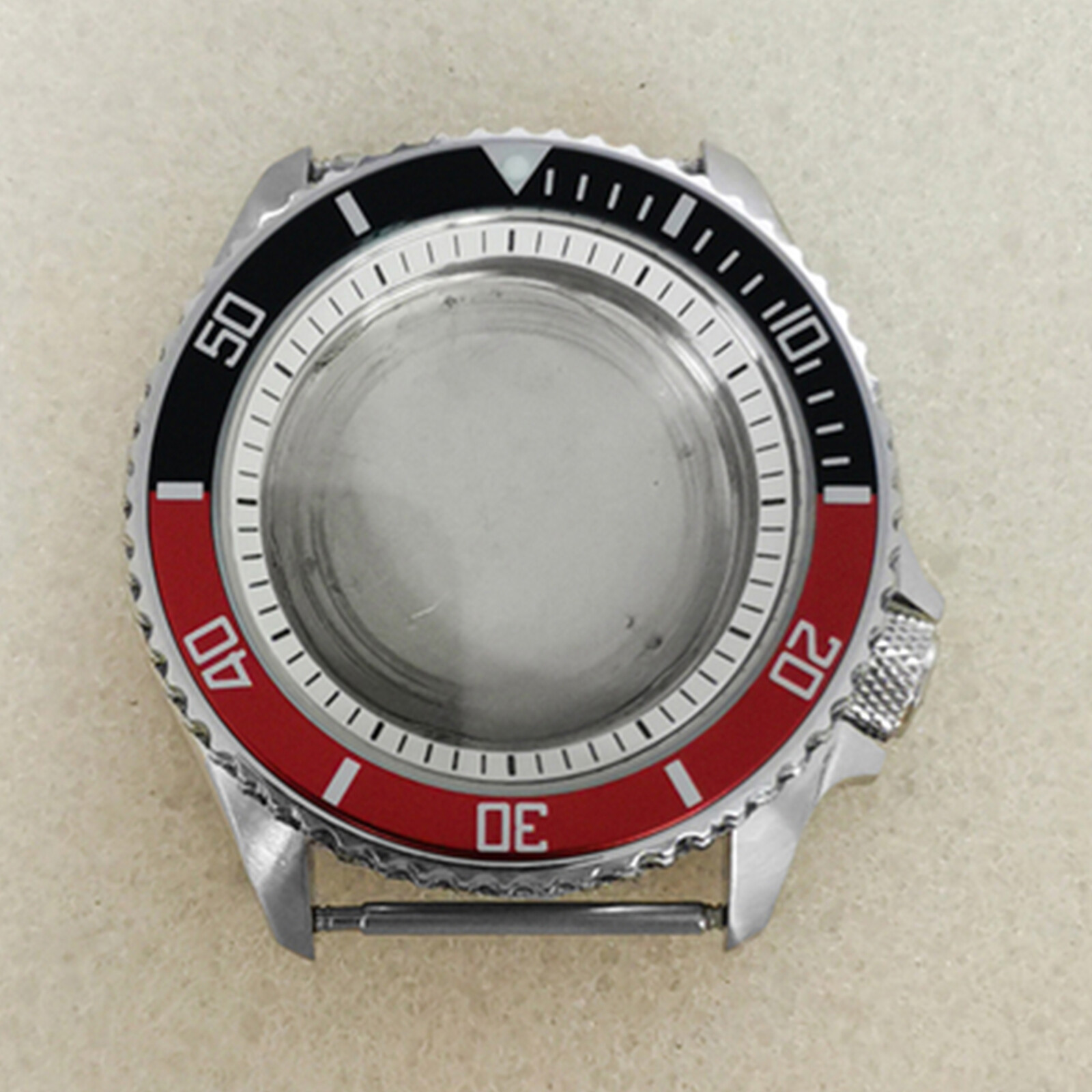 42MM Watch Case White Inner Ring Bezel Case for NH35/NH36/4R Watch Movement Part