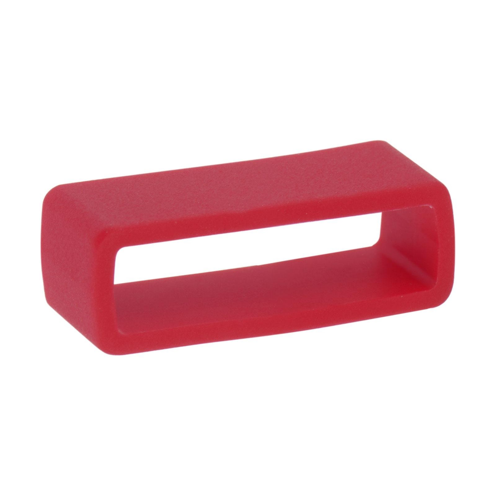 Watch Band Strap Loops Silicone for 24mm Width Watch Band, Red 4 Pcs