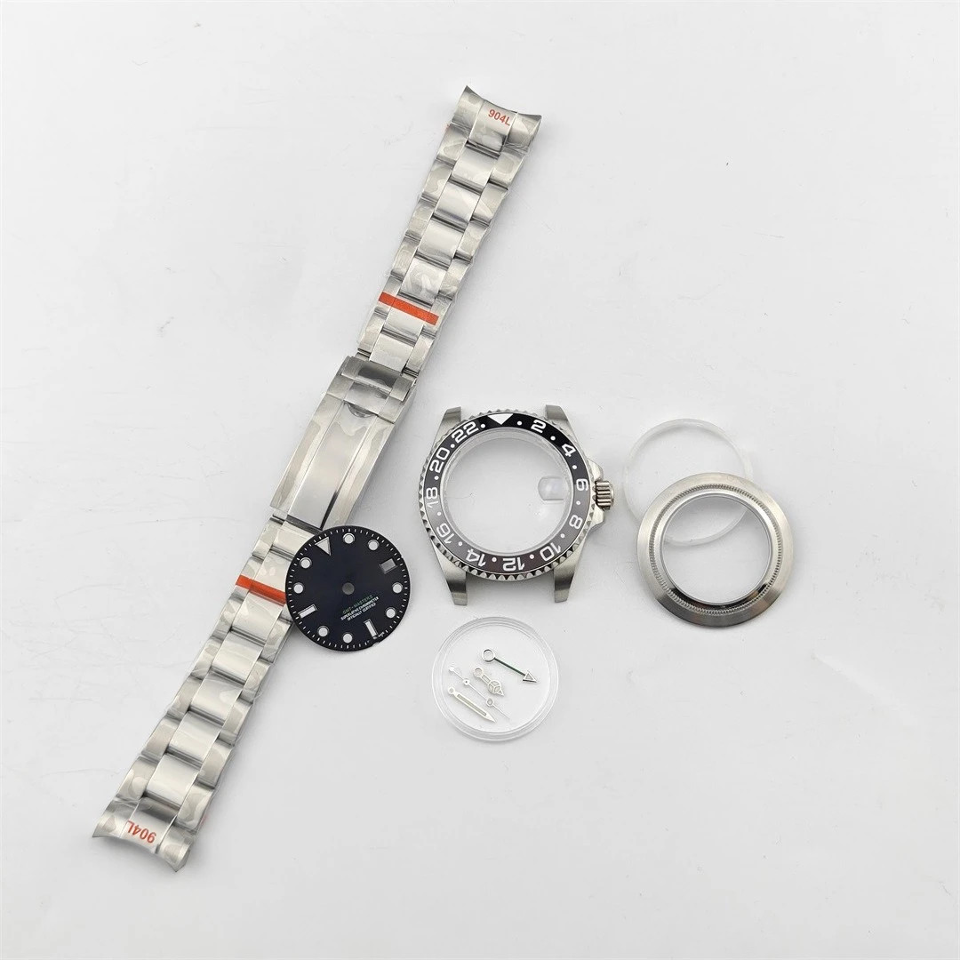 40mm Watch Case Set Sapphire Crystal 28.5mm Dial for NH35 NH34 Movement