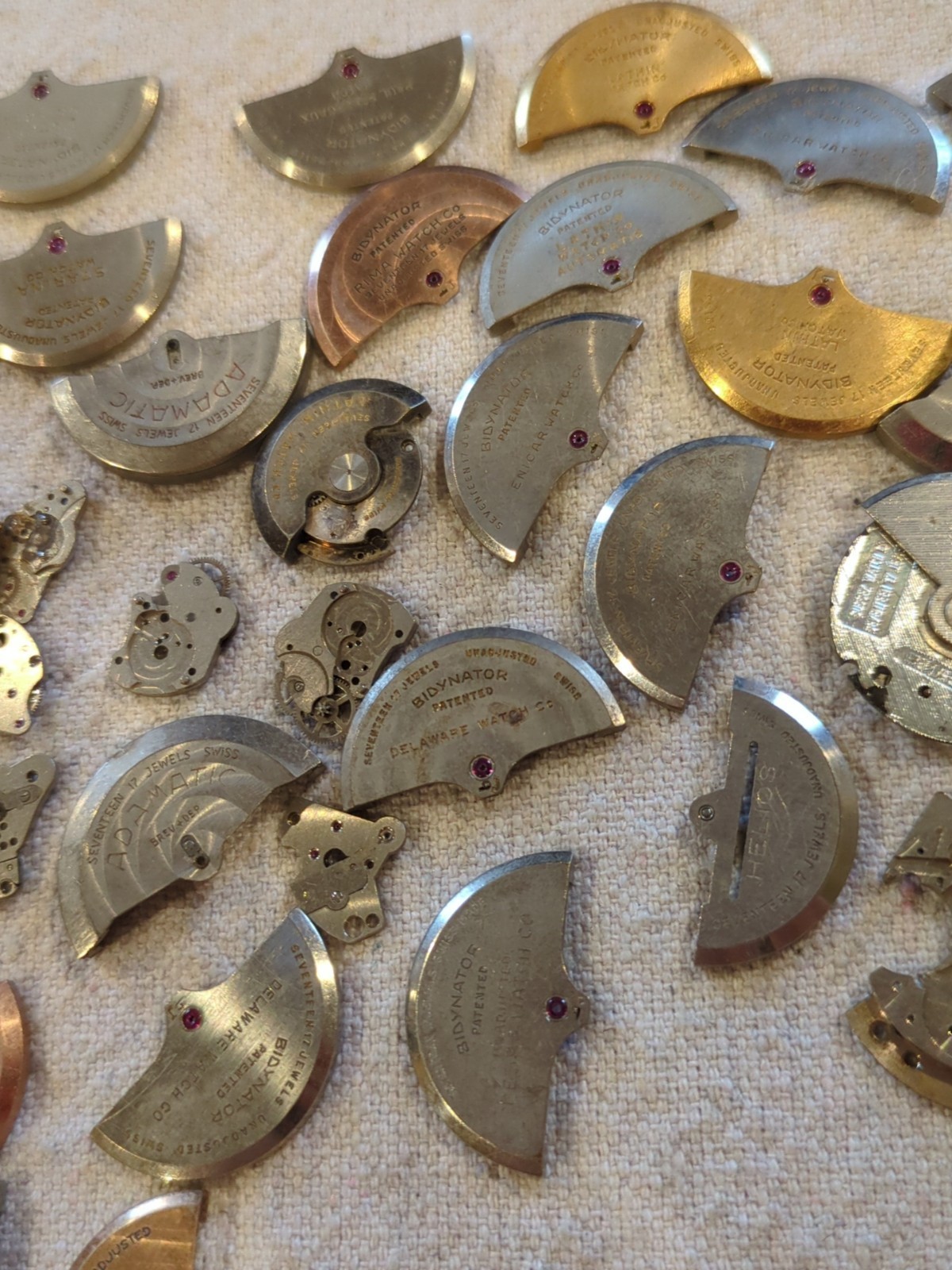 Large Lot Of Vintage Automatic Bidynator Watch Rotor Parts. Over 4 Ounces!!