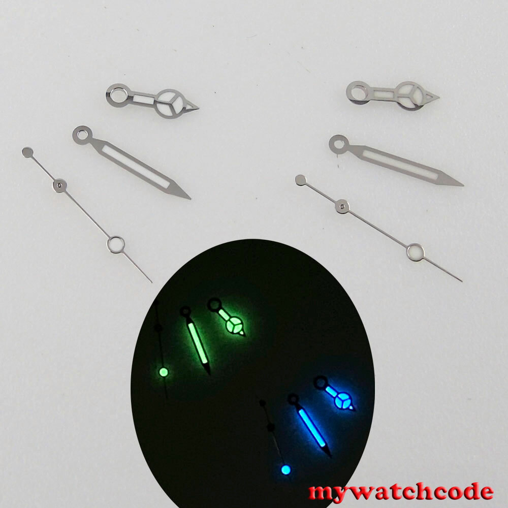 silver edge white watch Hands fit NH35 NH36 7s26 7s36 7s25 6r15 4r15 movement