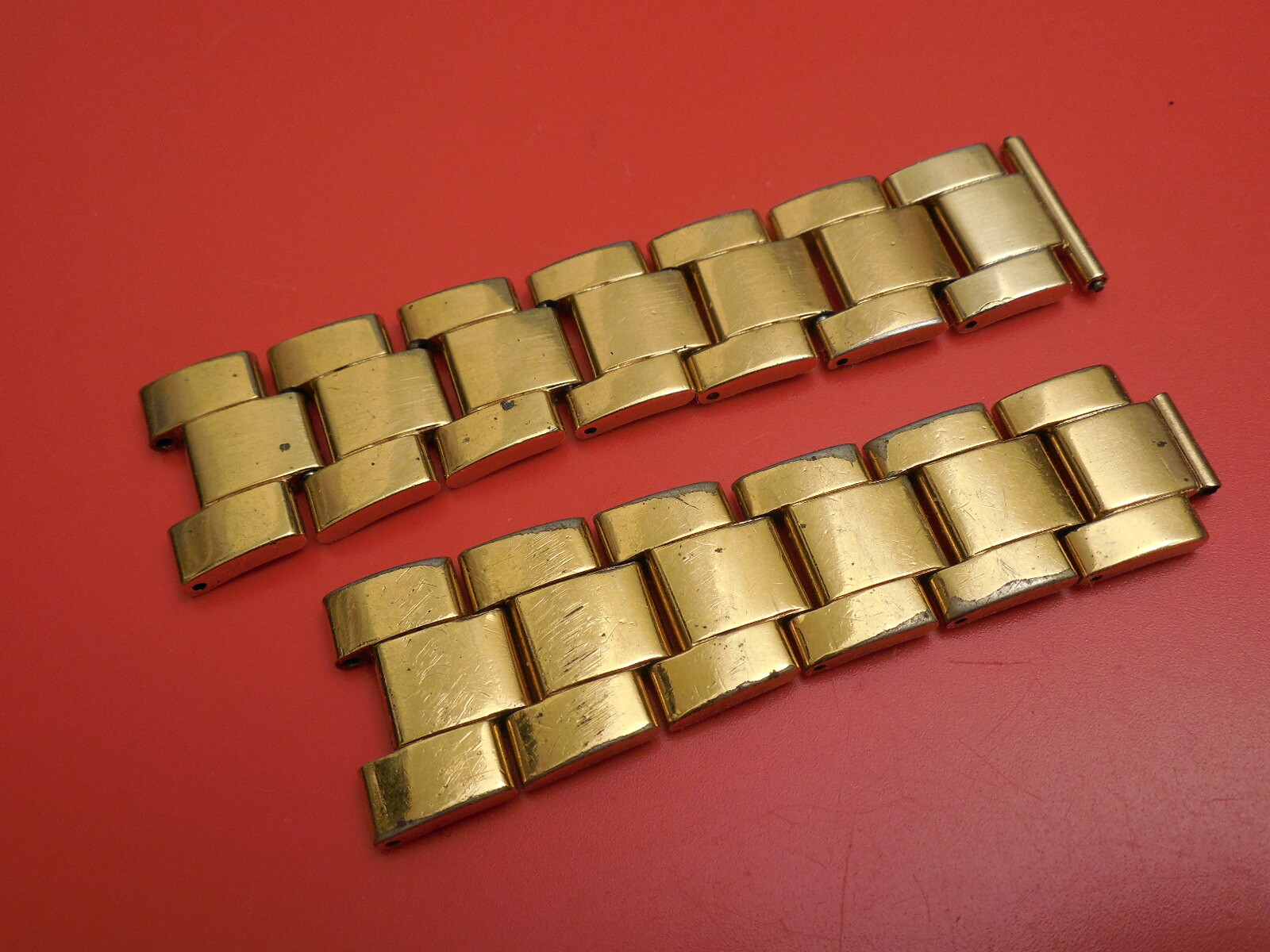 ROLEX 18K GOLD ELECTROPLATED 15MM LINK 19MM 78351 OYSTER BAND BRACELET STRAP
